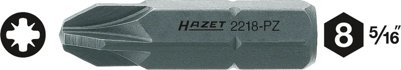 Hazet 2218-PZ2 2218-PZ2 Kreuzschlitz-Bit Antrieb: 5/16 (8 mm) Abtrieb: Kreuzschlitz Pozidriv PZ 2 32 mm von Hazet – Produktbild