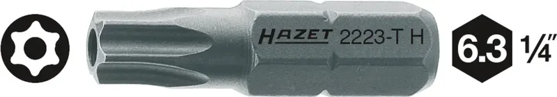 Hazet 2223 2223-T8H Embout Torx TB 8 Acier spécial C 6.3 1 pc(s) de Hazet – image du produit