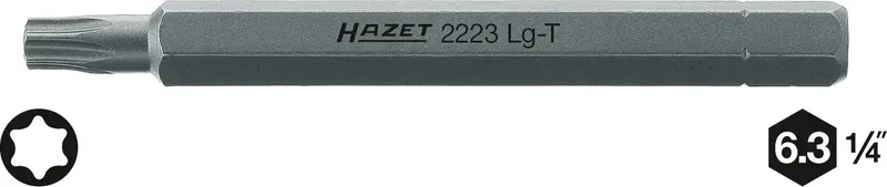 Hazet 2223LG-T25 2223LG-T25 TX-Bit Antrieb: 1/4 (6.3 mm) Abtrieb: TX TX 25 65 mm från Hazet – produktbild