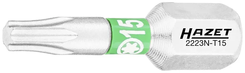 Hazet 2223N-T15/3 2223N-T15/3 Torx-Bit Antrieb: 1/4 (6.3 mm) Abtrieb: TX TX 15 25 mm by Hazet – product image 2 of 2