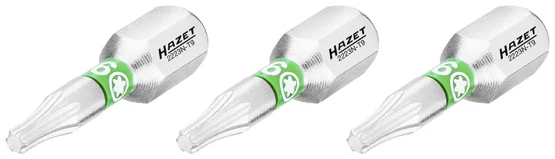 Hazet 2223N-T9/3 2223N-T9/3 Torx-Bit Antrieb: 1/4 (6.3 mm) Abtrieb: TX TX 9 25 mm by Hazet – product image 1 of 2