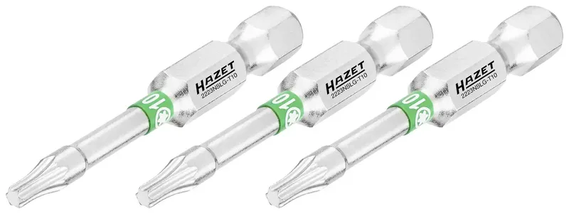 Hazet 2223NSLG-T10/3 2223NSLG-T10/3 Torx-Bit Antrieb: 1/4 (6.3 mm) Abtrieb: TX TX 10 50 mm van Hazet – productafbeelding 1 van 2
