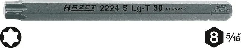 Hazet 2224SLG 2224SLG-T45 Embout TX TX 45 Acier spécial C 8 1 pc(s) de Hazet – image du produit