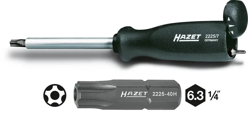 Hazet 2225-27H 2225-27H TX-Bit Antrieb: 1/4 (6.3 mm) Abtrieb: TX 27 H 25 mm fra Hazet – produktbillede