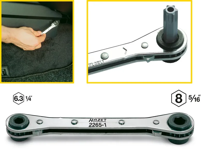 Hazet 2265-1 2265-1 Bit-Ratsche 1/4 (6.3 mm), 5/16 (8 mm) 140 mm de Hazet – image du produit