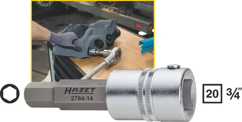 Hazet 2784 2784-14 6 pans intérieurs Douille mâle pour étrier de frein 14 mm 3/4 14 mm 3/4 (20 mm) de Hazet – image du produit