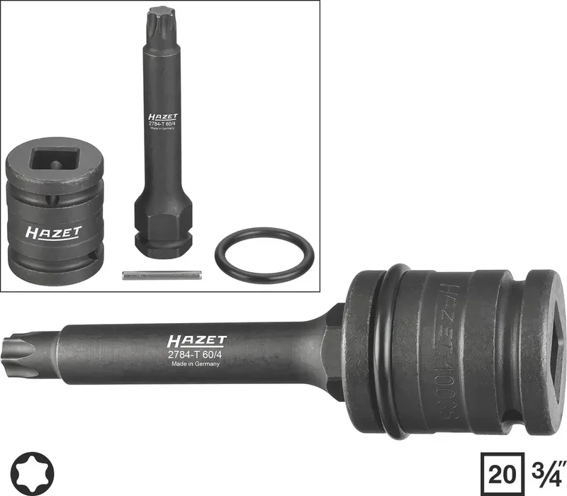 Hazet 2784-T60/4 Bremsscheiben Schraubendreher-Steckschlüsseleinsatz-Satz von Hazet – Produktbild