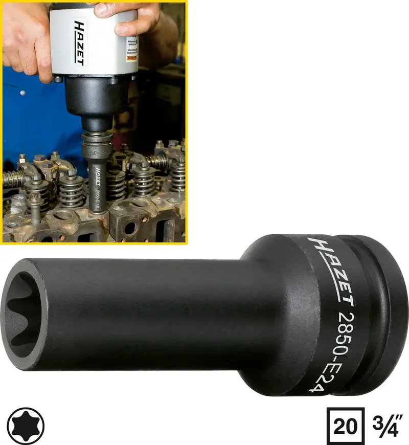 Hazet 2850-E24 Kraft-Steckschlüsseleinsatz 3/4 (20 mm) 2850-E24 by Hazet – product image