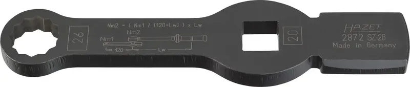 Hazet 2872SZ-26 Schlag-Ringschlüssel (Doppel-6kt.) mit 2 Schlagflächen 2872SZ-26 von Hazet – Produktbild