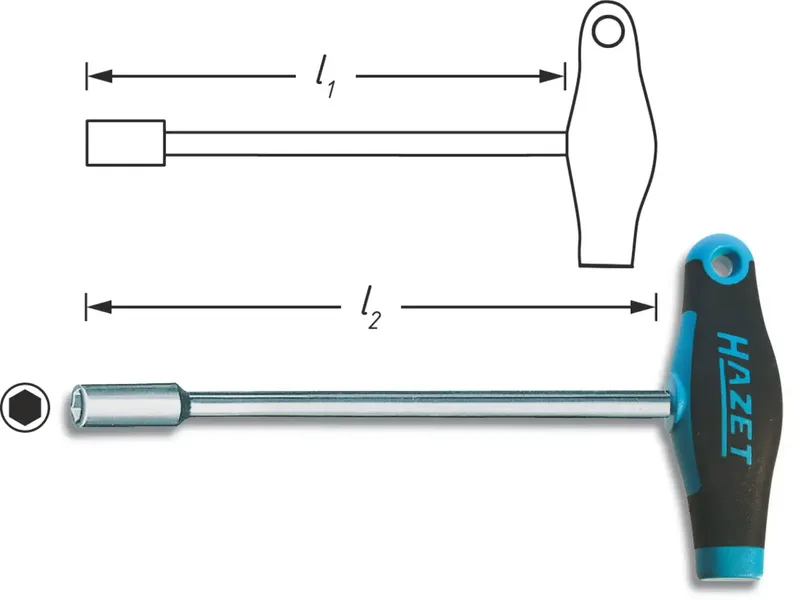 Hazet 428-8 Werkstatt Steckschlüssel-Schraubendreher Schlüsselweite (metrisch): 8 mm de Hazet – image du produit