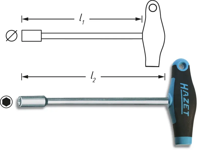 Hazet 428-7 pour latelier Tournevis à douille Taille (métrique): 7 mm Longueur de la lame: 230 mm de Hazet – image du produit
