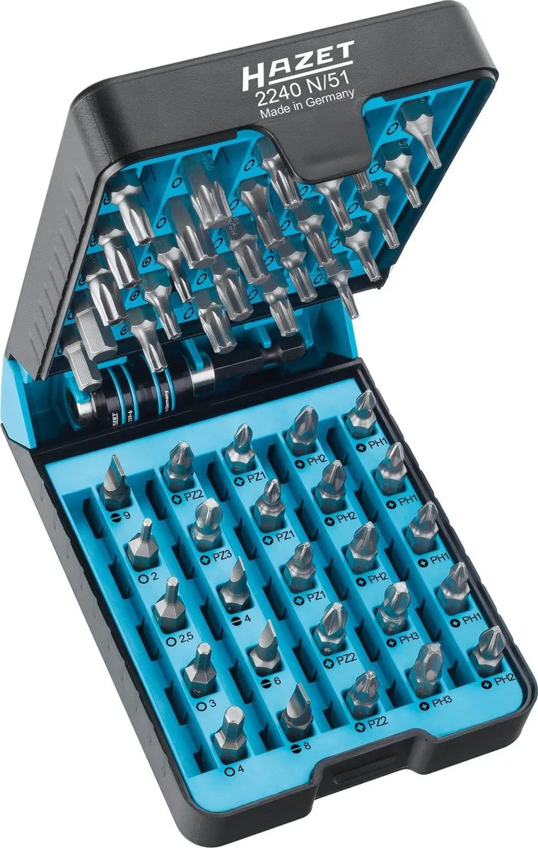 HAZET 51-delige BitE-Box 1/4" Bitset - Professioneel Gereedschap van Hazet – productafbeelding