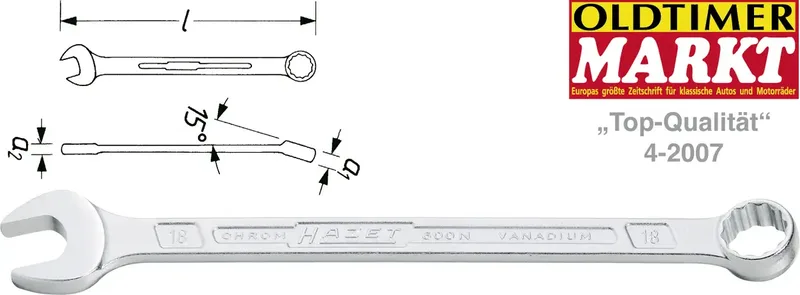 Hazet 600N-46 600N-46 Ring-Maulschlüssel Schlüsselweite (Metrisch) 46 mm von Hazet – Produktbild