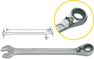 Hazet 606-9 606 Clé mixte à cliquet Ouverture de clé (métrique) 9 mm de Hazet – image du produit 1 sur 2