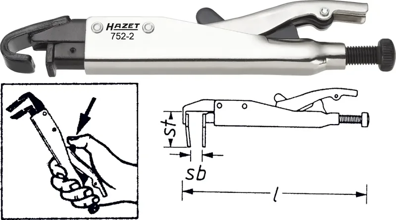 Hazet 752-2 Gripzange 0 - 15 mm 205 mm von Hazet – Produktbild