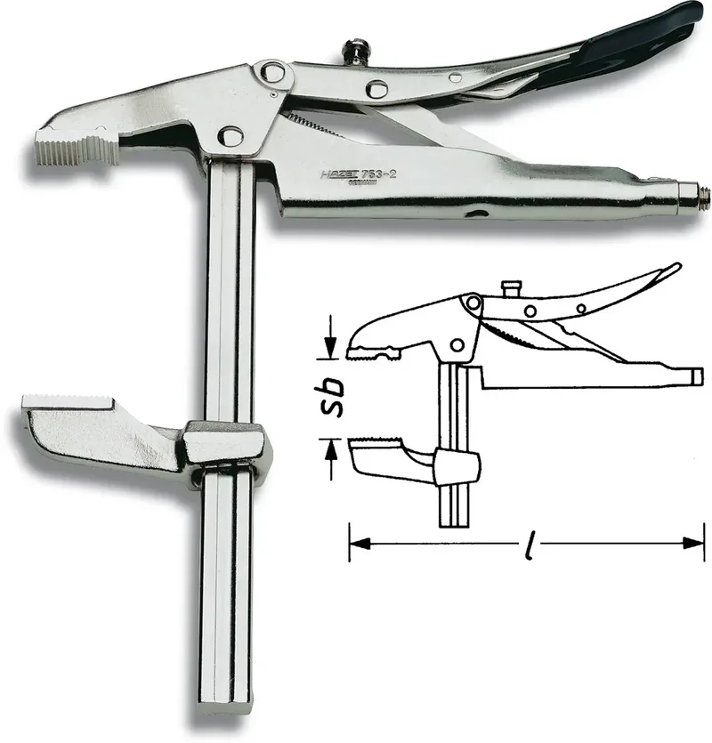 Hazet 753-2 Gripzange Gerade mit Prismenaussparung 5 - 75 mm 260 mm von Hazet – Produktbild
