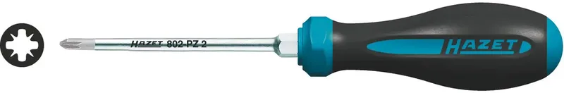 Hazet 802-PZ2 802-PZ2 Werkstatt Kreuzschlitz-Schraubendreher PZ 2 Klingenlänge: 100 mm DIN ISO 8764-1, DIN ISO 8764-2 von Hazet – Produktbild