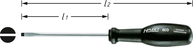 Hazet 803S-55 pour latelier Tournevis pour vis à fente Largeur de lame: 5.5 mm Longueur de la lame: 125 mm de Hazet – image du produit
