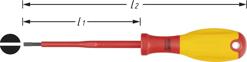 Hazet 810VDE-30 VDE Schlitz-Schraubendreher Klingenbreite: 3 mm Klingenlänge: 100 mm by Hazet – product image