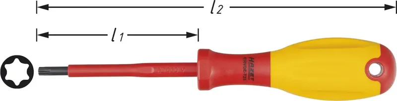 Hazet 810VDE-T30 VDE Torx-Schraubendreher Größe (Schraubendreher) T 30 Klingenlänge: 100 mm 1 St. von Hazet – Produktbild
