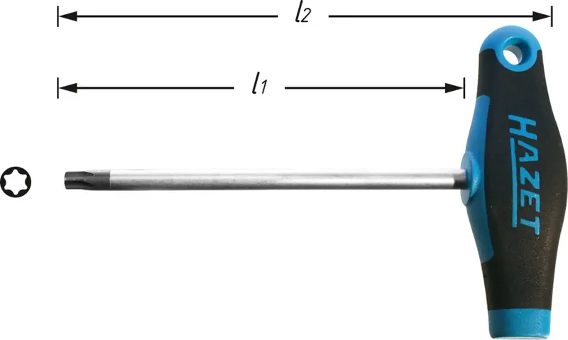 Hazet 828-T6 Werkstatt Torx-Schraubendreher Größe (Schraubendreher) T 6 Klingenlänge: 80 mm 1 St. by Hazet – product image