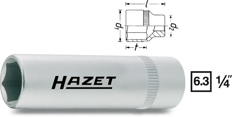 Hazet 850LG-4 850LG-4 Außen-Sechskant Steckschlüsseleinsatz 4 mm 1/4 (6.3 mm) de Hazet – image du produit