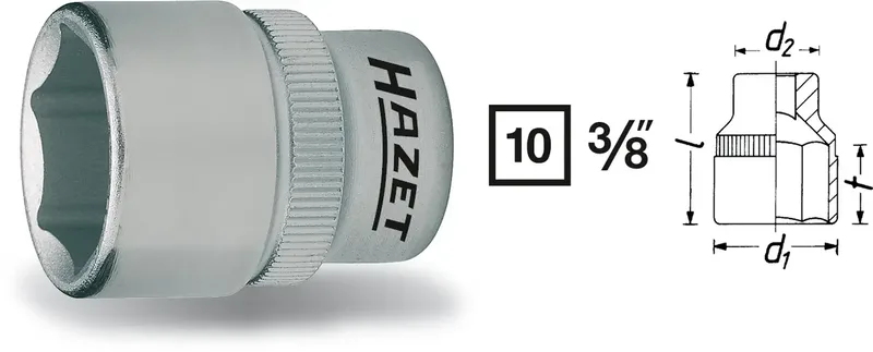 Hazet 880 880-13 Außen-Sechskant Steckschlüsseleinsatz 13 mm 3/8 (10 mm) de Hazet – image du produit