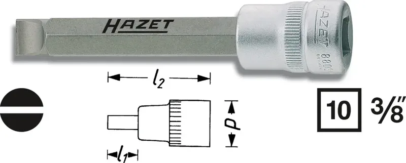 Hazet 8803-1.2X8 Steckschlüssel-Bit-Einsatz 3/8 (10 mm) 8803-1.2X8 by Hazet – product image