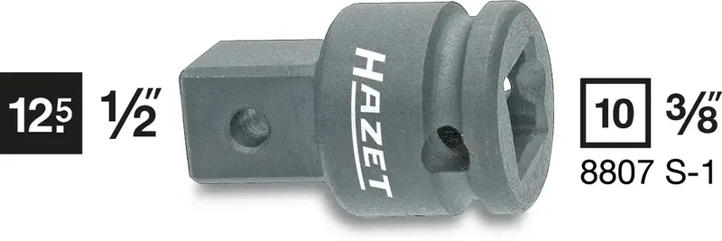 Hazet 8807S 8807S-1 10 mm 1/2 pouces Propulseur 3/8 (10 mm) Sortie carré intérieur (Robertson) 35.5 mm 1 pc(s) de Hazet – image du produit