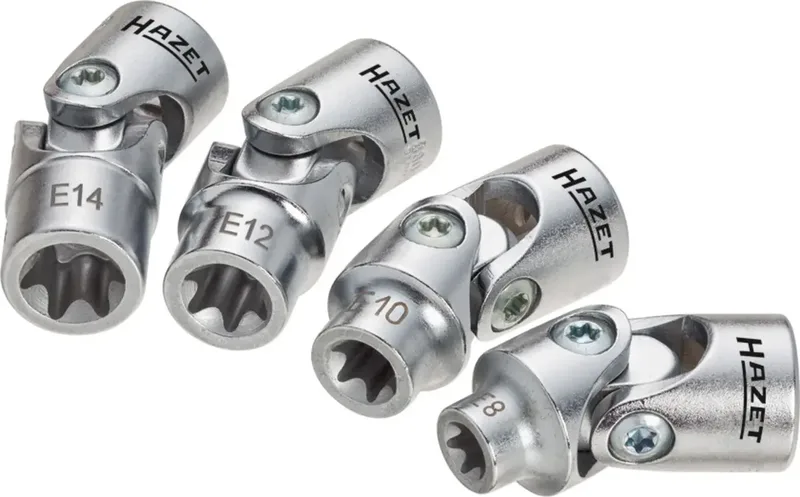Hazet 880G-E/4 Gelenk-Steckschlüsseleinsatz-Set 3/8 (10 mm) 4teilig 880G-E/4 von Hazet – Produktbild