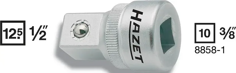 Hazet 8858-1 8858-1 Steckschlüssel-Adapter 3/8 Zoll Antrieb 3/8 (10 mm) 36 mm 1 St. de Hazet – image du produit