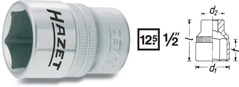 Hazet 900 900-34 Außen-Sechskant Steckschlüsseleinsatz 34 mm 1/2 (12.5 mm) de Hazet – image du produit