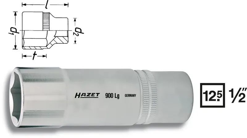 Hazet 900LG 900LG-21 Außen-Sechskant Steckschlüsseleinsatz 21 mm 1/2 (12.5 mm) de Hazet – image du produit