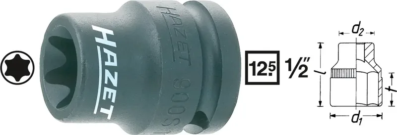 Hazet 900S-E14 Kraft-Steckschlüsseleinsatz 1/2 (12.5 mm) 900S-E14 by Hazet – product image