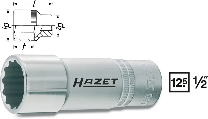 Hazet 900TZ-30 900TZ-30 Außen-Sechskant Steckschlüsseleinsatz 30 mm 1/2 1/2 (12.5 mm) fra Hazet – produktbillede