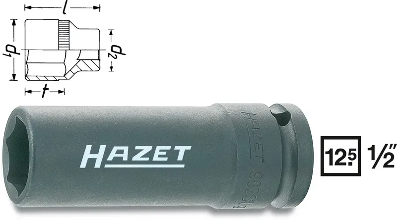 Hazet 902SLG-17 Kraft-Steckschlüsseleinsatz 1/2 (12.5 mm) 902SLG-17 fra Hazet – produktbillede