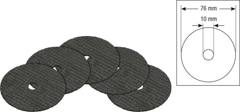Hazet 9033-010/5 9033-010/5 Trennscheibe gerade 76 mm 5 St. Stahl de Hazet – image du produit