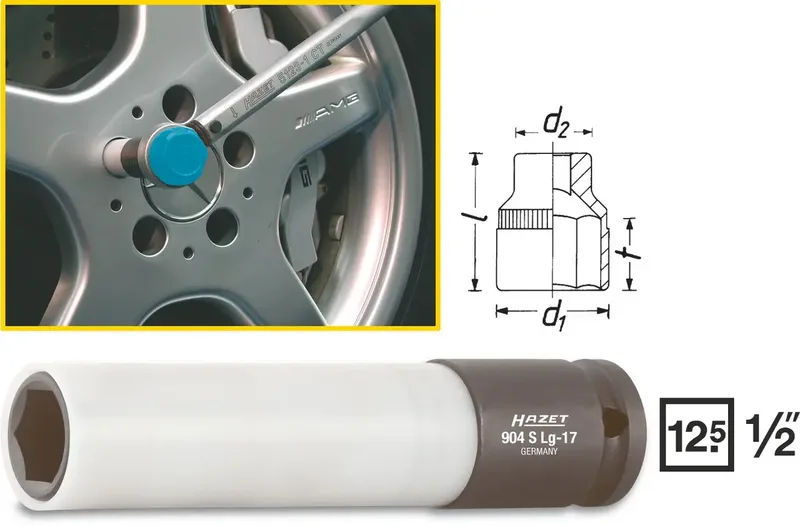 Hazet 904SLG-17 Kraft-Steckschlüsseleinsatz 1/2 (12.5 mm) 904SLG-17 de Hazet – image du produit