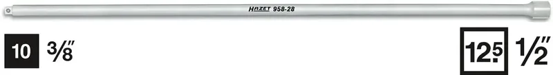 Hazet 958-28 958-28 12.5 mm 3/8 pouces Propulseur 1/2 (12.5 mm) Sortie carré massif 10 mm (3/8) 700 mm 1 pc(s) de Hazet – image du produit