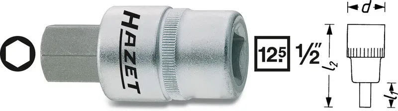 Hazet 986-22 Steckschlüssel-Bit-Einsatz 1/2 (12.5 mm) 986-22 by Hazet – product image