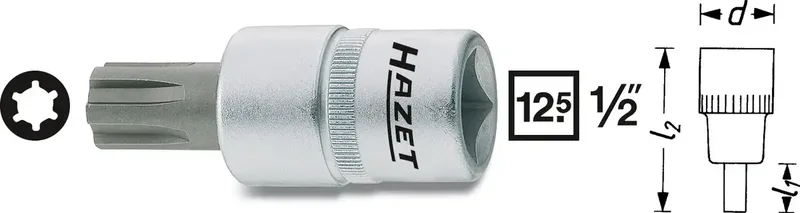 Hazet 991-6 Steckschlüssel-Bit-Einsatz 1/2 (12.5 mm) 991-6 by Hazet – product image