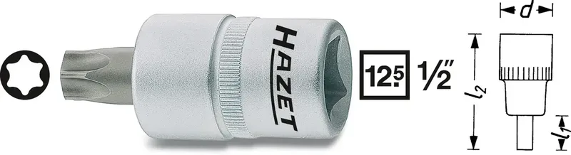 Hazet 992 Steckschlüssel-Bit-Einsatz 1/2 (12.5 mm) 992-T20 fra Hazet – produktbillede