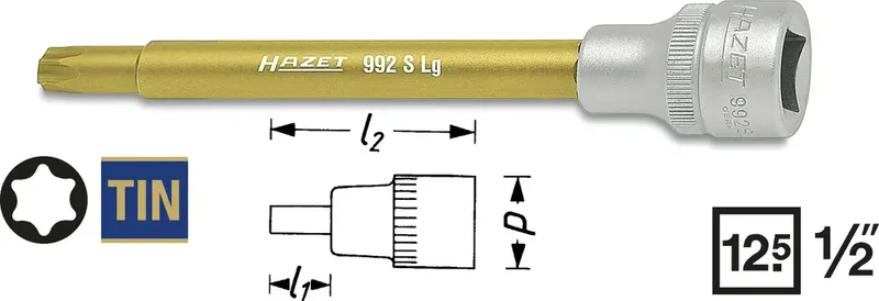 Hazet 992SLG-T30 Steckschlüssel-Bit-Einsatz 1/2 (12.5 mm) 992SLG-T30 de Hazet – image du produit