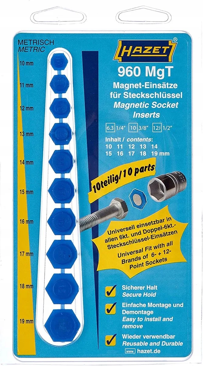 Magnet-Einsatz für Steckschlüssel 960MGT Außen-Sechskant Profil von Hazet – Produktbild