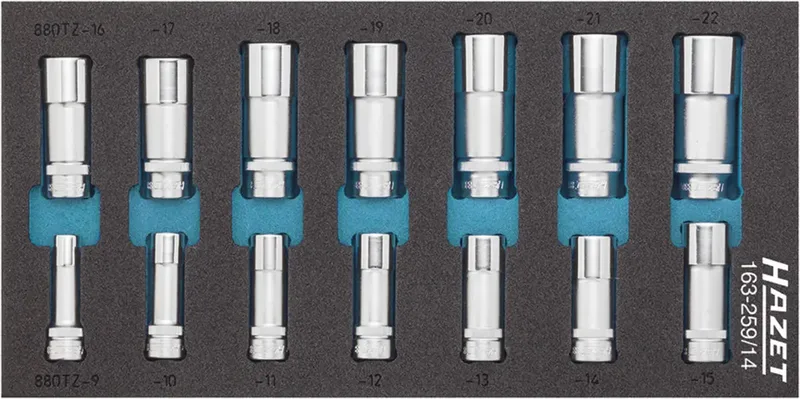 Steckschlüsseleinsatz-Set 3/8 (10 mm) 14teilig 163-259/14 de Hazet – image du produit