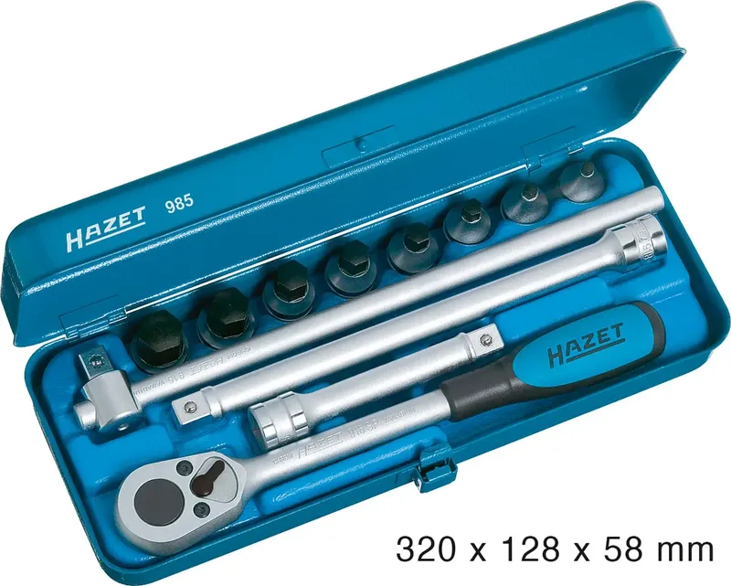 Steckschlüsselsatz metrisch 1/2 (12.5 mm) 12teilig 985 von Hazet – Produktbild