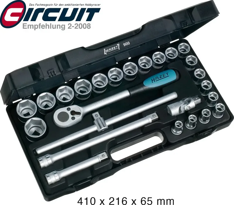 Steckschlüsselsatz metrisch 1/2 (12.5 mm) 25teilig 900 by Hazet – product image
