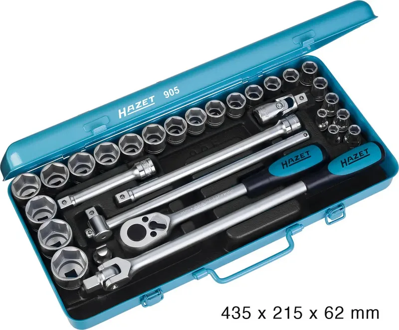 Steckschlüsselsatz metrisch 1/2 (12.5 mm) 30teilig 905 de Hazet – image du produit
