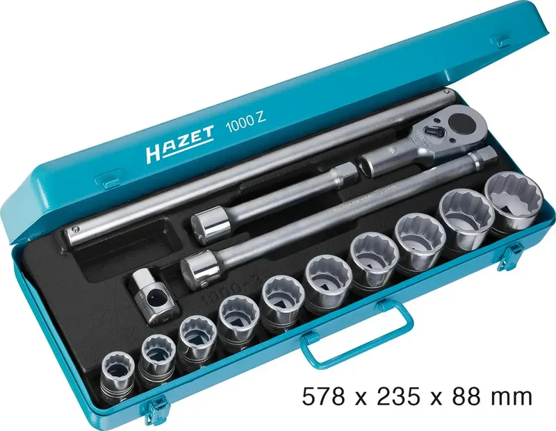 Steckschlüsselsatz metrisch 3/4 (20 mm) 15teilig 1000Z von Hazet – Produktbild