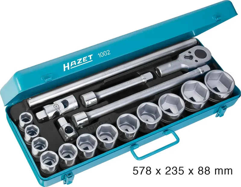 Steckschlüsselsatz metrisch 3/4 (20 mm) 18teilig 1002 de Hazet – image du produit